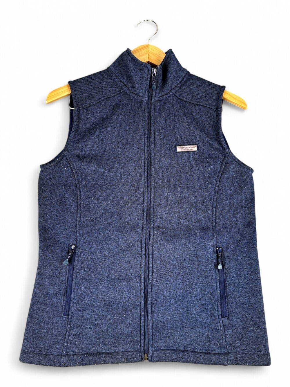 Vineyard Vines Women's Navy Zip Vest Size S
